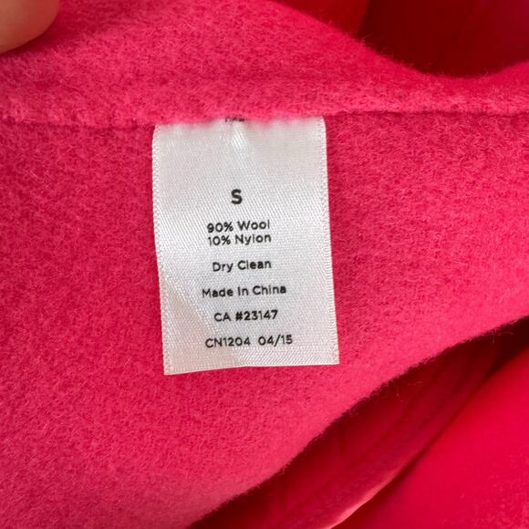 Talbots Petites Wool Blend Solid Hot Pink Felt Business Casual Blazer Jacket - Picture 12 of 12